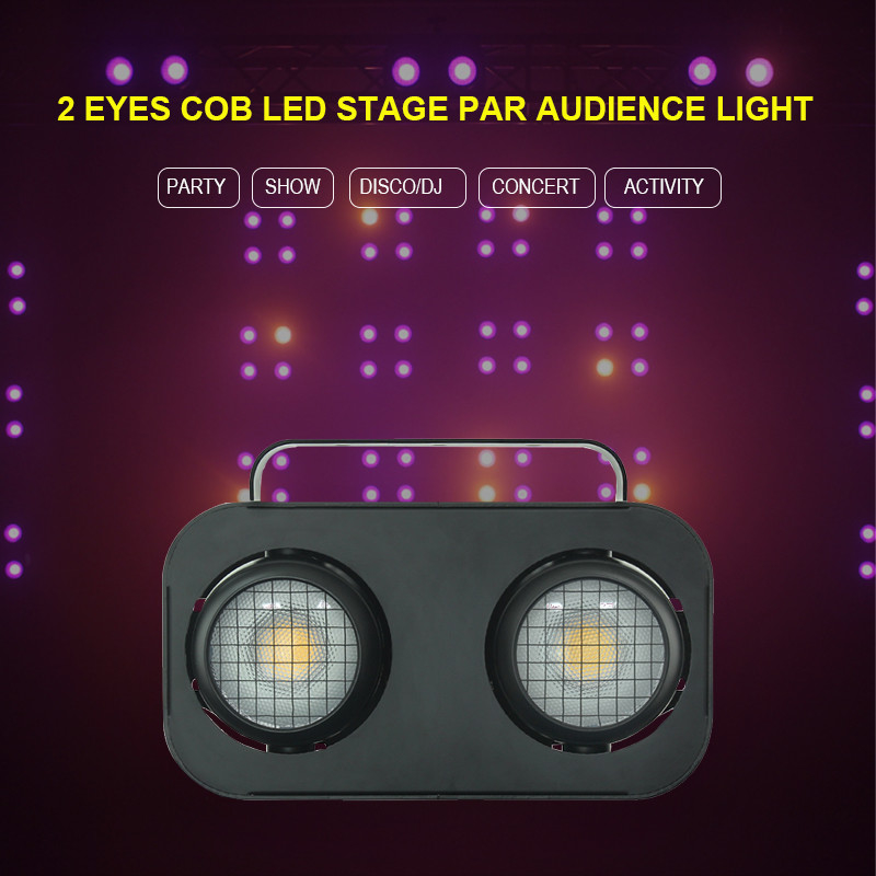 2 आंखें 2*90W Dmx512 नियंत्रण स्प्लिशिंग कोब दर्शक अंधा प्रभाव मंच प्रकाश