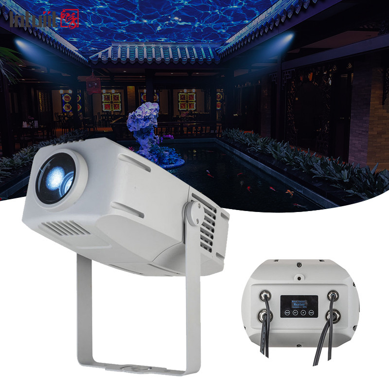 वाटरप्रूफ IP65 400w गोबो प्रोजेक्टर लाइट कस्टम लोगो घुमावदार गोबो लाइट कॉरिडोर सीढ़ियों के लिए इमारतें विज्ञापन लाइट