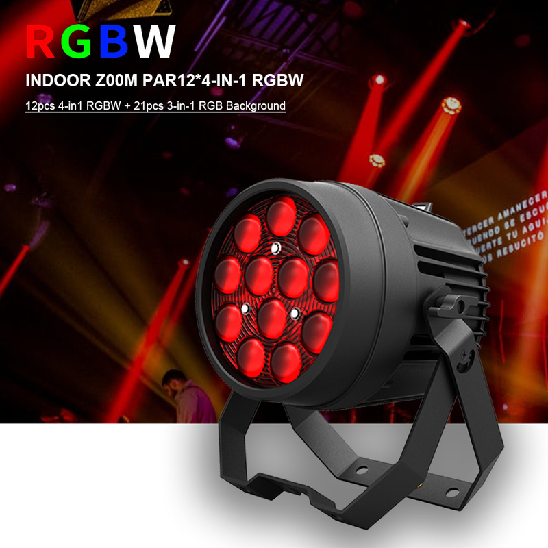 एल्यूमीनियम मिश्र धातु एलईडी फ्लैट पार 12x10W RGBW 4in1 DMX512 के लिए डिस्को पार्टी स्टेज शादी समारोह थिएटर प्रभाव प्रकाश व्यवस्था
