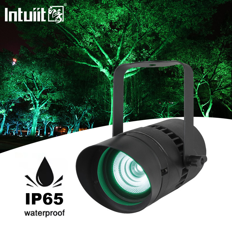 स्पॉट लाइट 15W DMX512 RGBW संकीर्ण बीम दिशात्मक परिदृश्य उद्यान प्रकाश यार्ड के लिए उद्यान लॉन दीवार आँगन