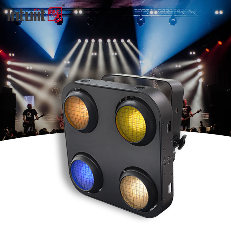 IP65 4x90w आरजीबी एलईडी कॉब ऑडियंस ब्लाइंडर लाइट आउटडोर वाटरप्रूफ 4 आंखें ब्लाइंडर