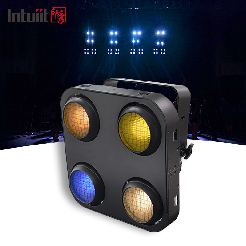 Ip65 4x90w एम्बर+गर्म सफेद आरजीबी एलईडी कोब ऑडियंस ब्लाइंडर लाइट आउटडोर वाटरप्रूफ 4 आंखें