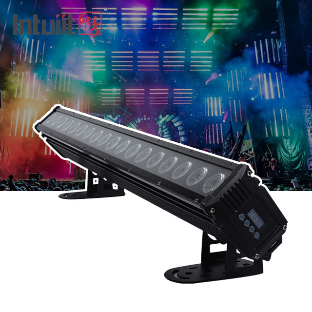 18x8W DMX512 RGBW 4 में 1 वॉल वॉशर एलईडी लाइट्स आउटडोर रैखिक प्रकाश पार्टी मंच प्रकाश व्यवस्था के लिए