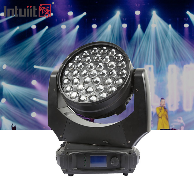 एलईडी वाश 37pcs 10w rgbw ज़ूम 37x10 एलईडी चल सिर ज़ूम वाश चल सिर डीजे डिस्को घटना मंच प्रकाश व्यवस्था