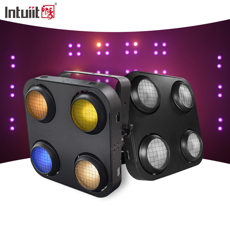 IP65 4x90w आरजीबी एलईडी कॉब ऑडियंस ब्लाइंडर लाइट आउटडोर वाटरप्रूफ 4 आंखें ब्लाइंडर