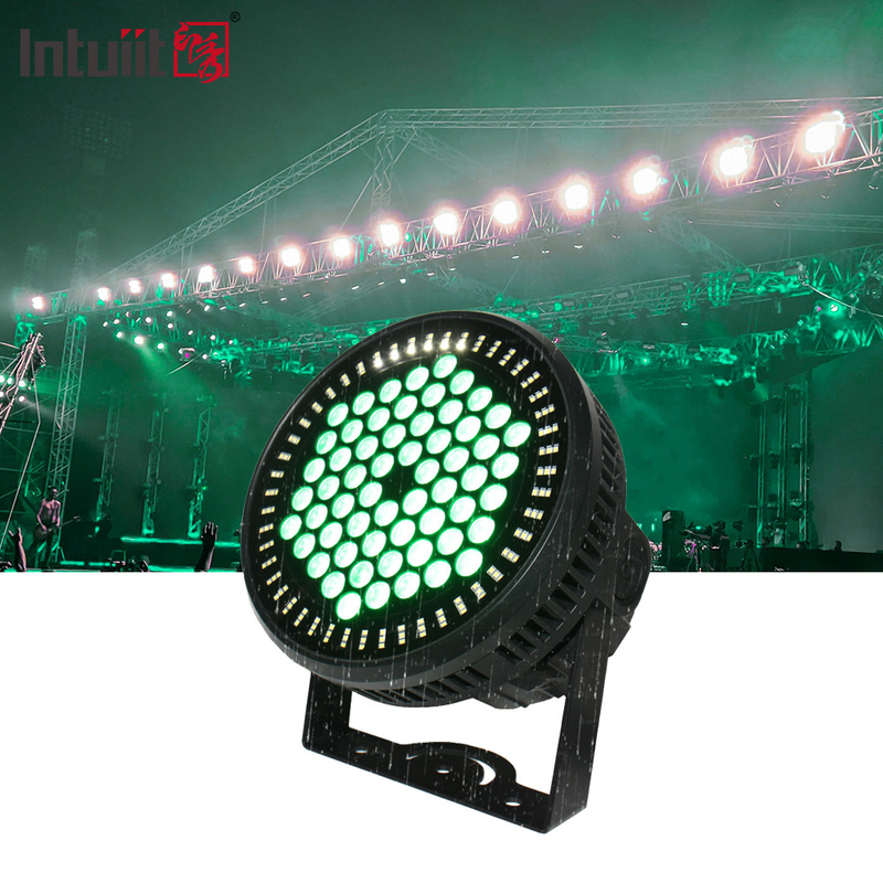 पेशेवर स्टेज लाइटिंग फ्लैट डीएमएक्स एलईडी 60x12W आरजीबीडब्ल्यू 4in1 ज़ूम पार कैन पार्टी लाइट के साथ बार केटीवी प्रभाव प्रकाश व्यवस्था