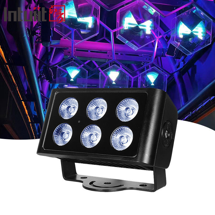 6x5W आउटडोर वाटरप्रूफ DMX512 RGBW फ्लडलाइट एलईडी विला आँगन बिल्डिंग ब्रिज प्रोजेक्ट लैंडस्केप लाइटिंग रंगीन फ्लडलाइट