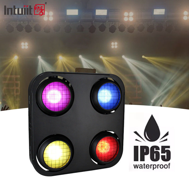 4x90W DMX512 नियंत्रित RGB LED स्टेज लाइटिंग वाटरप्रूफ ब्लाइंडिंग लाइट एल्यूमीनियम बॉडी IP65 के साथ