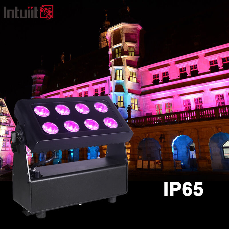 एलईडी 8x15W आरजीबीडब्ल्यू वॉल वॉशर होटल विला बाहरी दीवार परिदृश्य एलईडी लैंप बिल्डिंग लाइटिंग उद्यान परिदृश्य सजावट आउटडोर के लिए