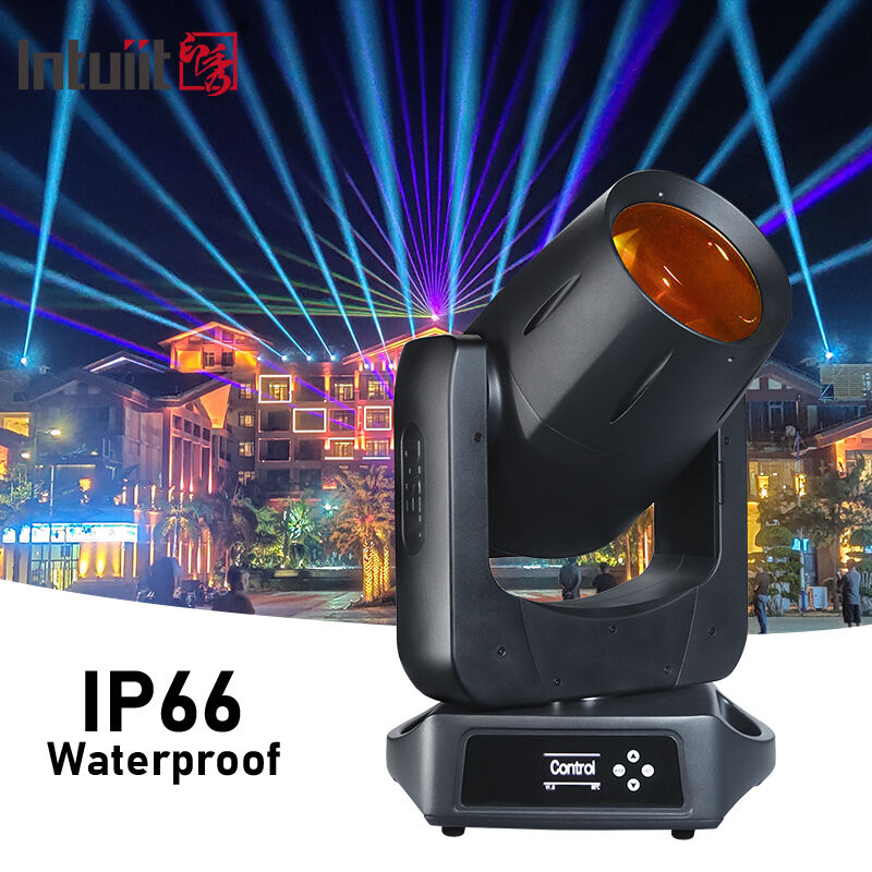 IP66 वाटरप्रूफ 100W CMY लेजर मूविंग हेड लाइट अल्ट्रा स्ट्रेट 0.8 डिग्री बीम एंगल आउटडोर स्टेज लाइटिंग DMX512