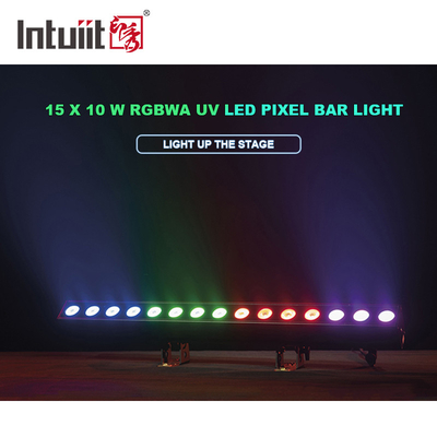 उच्च शक्ति 15x 10 W एलईडी भवन प्रकाश dmx 512 RGBWA एलईडी दीवार वॉशर प्रकाश IP65 dmx नियंत्रण एलईडी प्रकाश पट्टी
