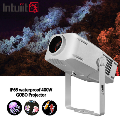 कस्टम लोगो आउटडोर मुखौटा रोशनी IP65 जलरोधक 200W एलईडी आरजीबीडब्ल्यू घूर्णन गोबो प्रोजेक्टर गोबो प्रकाश
