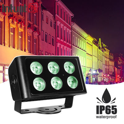 वाटरप्रूफ IP65 आउटडोर Dmx 6X5W Rgbw एलईडी वाश बाढ़ शहर रंग एलईडी दीवार वाशर