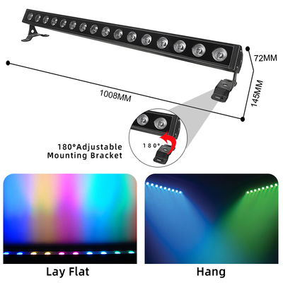 16*5W एलईडी वॉल वाशर लाइट Rgb Dmx IP65 एल्यूमीनियम आवास आउटडोर वाटरप्रूफ वॉल वाशिंग लाइटिंग DMX512 आउटडोर बिल्डिंग लाइटिंग