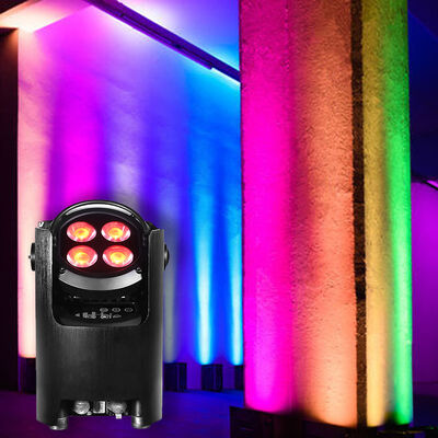 4*12W RGBW IP54 वायरलेस बैटरी संचालित एलईडी अपलाइट्स गार्डन अनुप्रयोगों के लिए स्पॉटलाइट्स