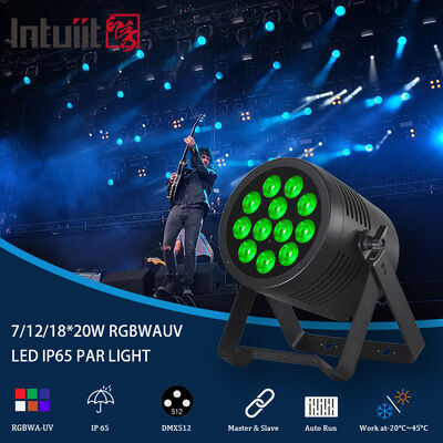 एलईडी 7/12/18X20W Rgbwa Uv 6In1 वाटरप्रूफ DMX 512 आउटडोर परियोजनाओं के लिए एलईडी PAR लाइट