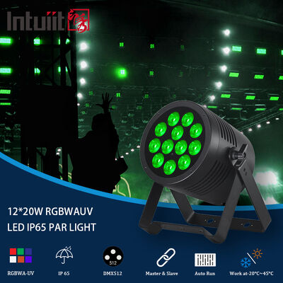 आउटडोर एलईडी Par IP65 वाटरप्रूफ एलईडी Par 12x20w RGBWA UV 6IN1 DMX एलईडी Par लाइट